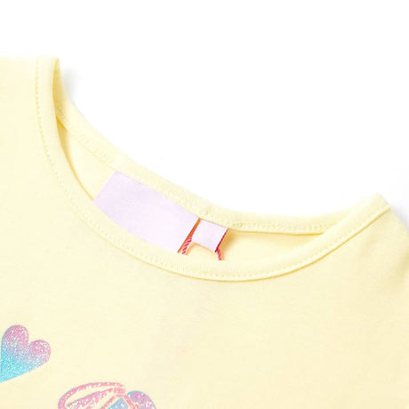 VidaXL Kindershirt 92 zartgelb