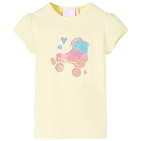 VidaXL Kindershirt 128 zartgelb