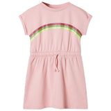 VidaXL Kinderkleid mit Kordelzug 104 Hellrosa