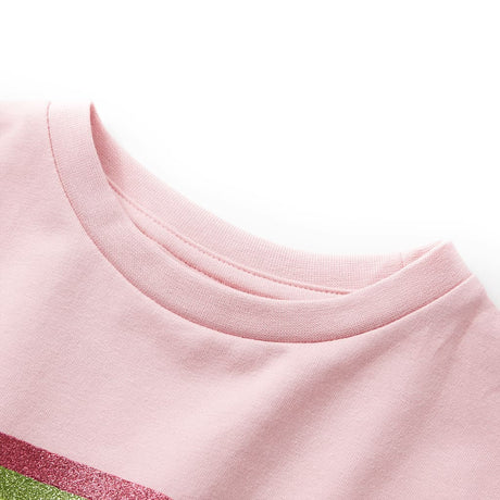 VidaXL Kinderkleid mit Kordelzug 128 Hellrosa