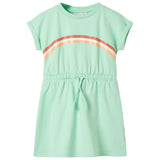 VidaXL Kinderkleid mit Kordelzug 92 Hellgrün