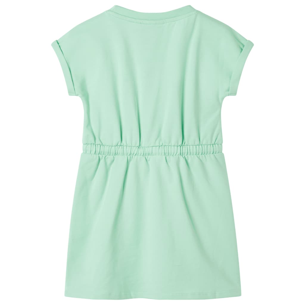 VidaXL Kinderkleid mit Kordelzug 104 Hellgrün