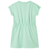 VidaXL Kinderkleid mit Kordelzug 104 Hellgrün