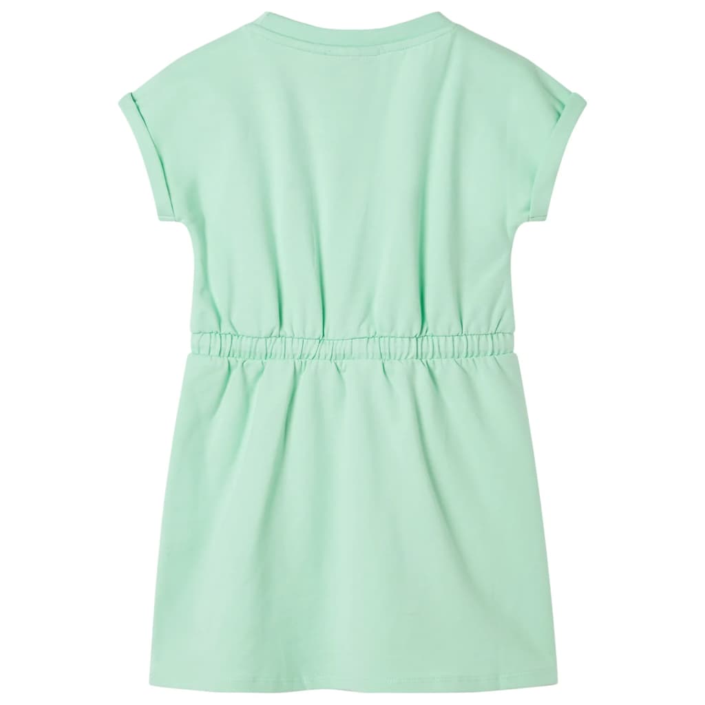 VidaXL Kinderkleid mit Kordelzug 116 Hellgrün