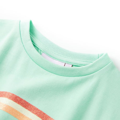 VidaXL Kinderkleid mit Kordelzug 116 Hellgrün