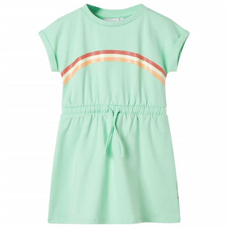 VidaXL Kinderkleid mit Kordelzug 128 Hellgrün
