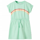 VidaXL Kinderkleid mit Kordelzug 128 Hellgrün