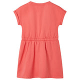 VidaXL Kinderkleid mit Kordelzug 104 Koralle