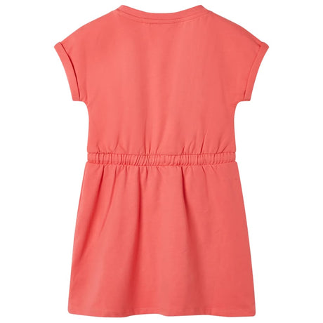 VidaXL Kinderkleid mit Kordelzug 104 Koralle