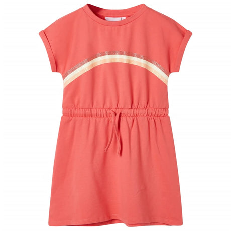 VidaXL Kinderkleid mit Kordelzug 116 Koralle
