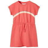 VidaXL Kinderkleid mit Kordelzug 128 Koralle