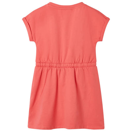 VidaXL Kinderkleid mit Kordelzug 140 Koralle