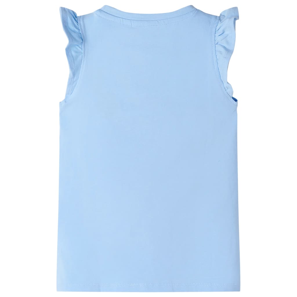 VidaXL Kindershirt mit Rüschen an den Ärmeln 92 Hellblau