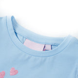 VidaXL Kindershirt mit Rüschen an den Ärmeln 104 Hellblau