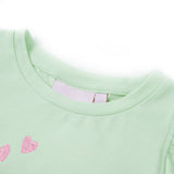 VidaXL Kindershirt mit Rüschen an den Ärmeln 128 zartgrün