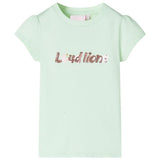 VidaXL Kindershirt mit Flügelärmeln 104 zartgrün