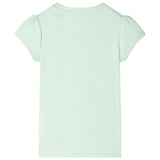 VidaXL Kindershirt mit Flügelärmeln 128 zartgrün