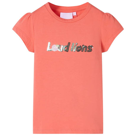 Vidaxl Kindershirt mit Flügelärmeln 140 Koralle