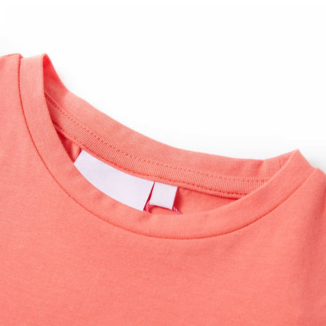 Vidaxl Kindershirt mit Flügelärmeln 140 Koralle