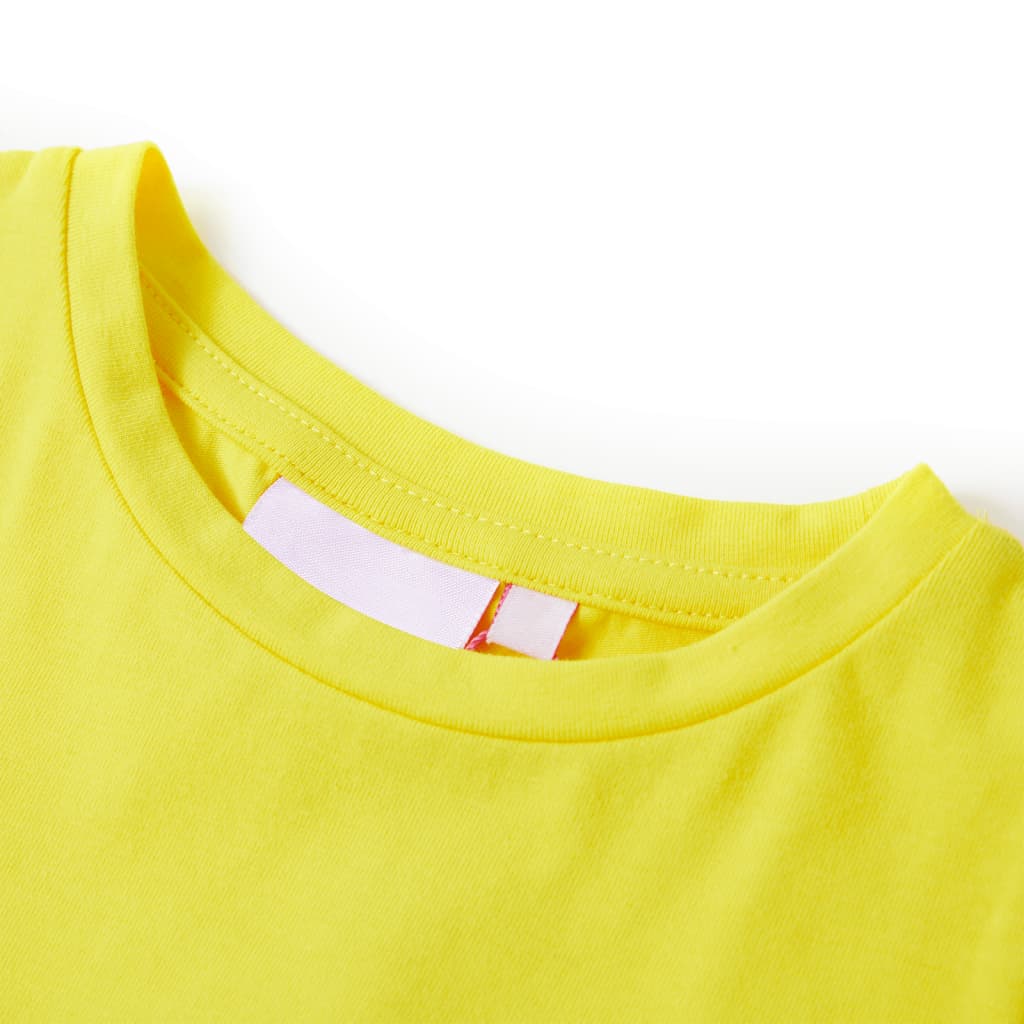 VidaXL Kindershirt mit Flügelärmeln 104 leuchtendes Gelb