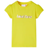 VidaXL Kindershirt mit Flügelärmeln 128 leuchtendes Gelb