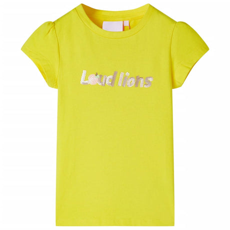 VidaXL Kindershirt mit Flügelärmeln 140 leuchtendes Gelb