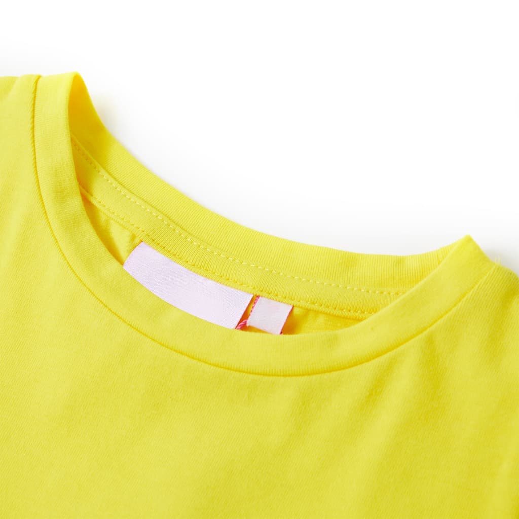 Vidaxl Kindershirt mit Flügelärmeln 140 leuchtendes Gelb