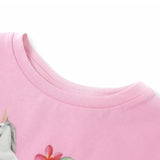 VidaXL Kindershirt mit kurzen Ärmeln 104 leuchtendes Rosa