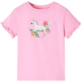 VidaXL Kindershirt mit kurzen Ärmeln 116 leuchtendes Rosa