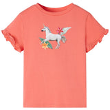 VidaXL Kindershirt mit kurzen Ärmeln 104 Koralle