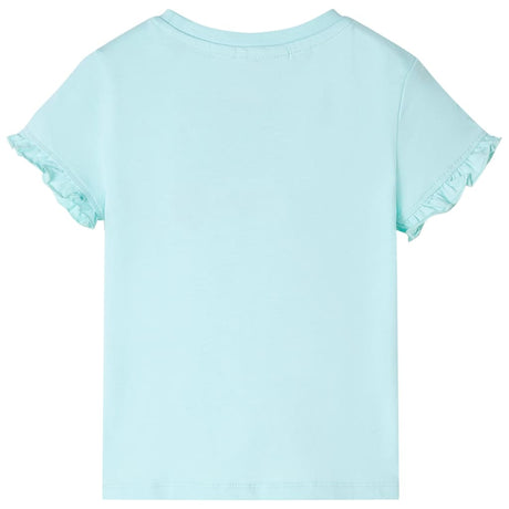 VidaXL Kindershirt mit kurzen Ärmeln 104 Hellseeblau