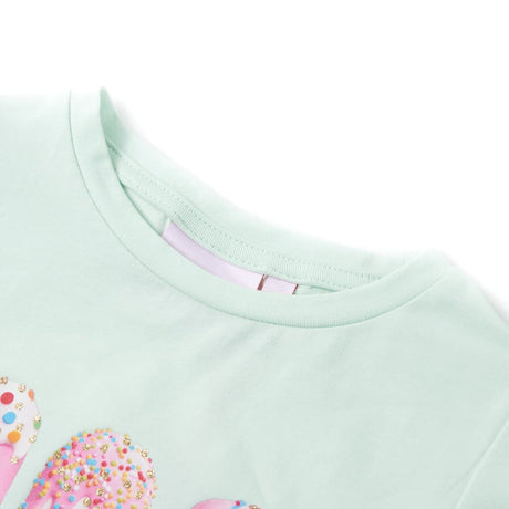 VidaXL Kindershirt 128 helles Mint