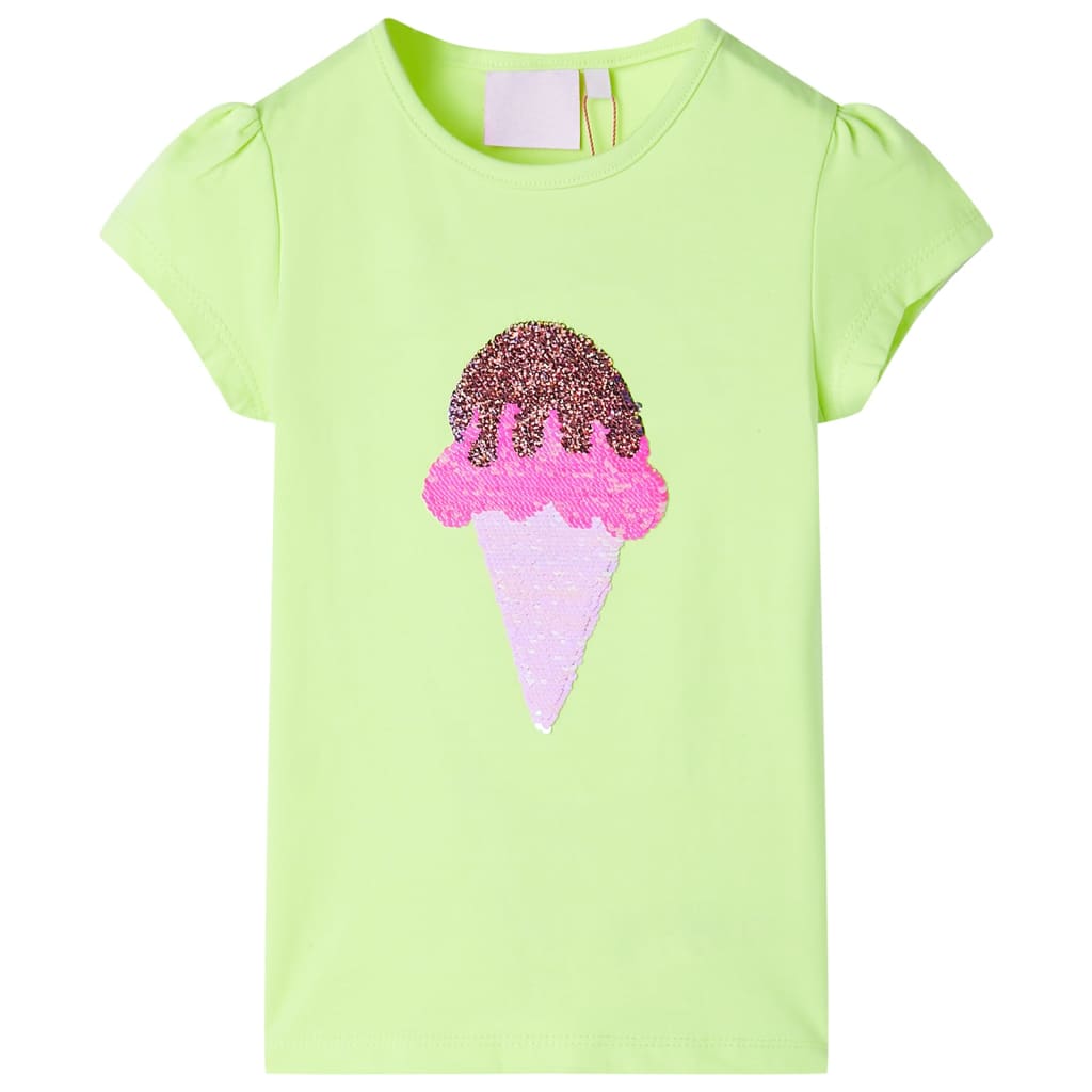 VidaXL Kindershirt 92 neongelb