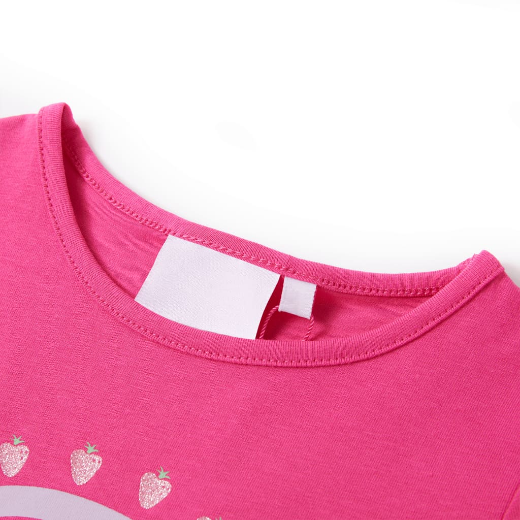 VidaXL Kindershirt 92 Dunkelrosa