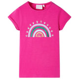 VidaXL Kindershirt 128 Dunkelrosa