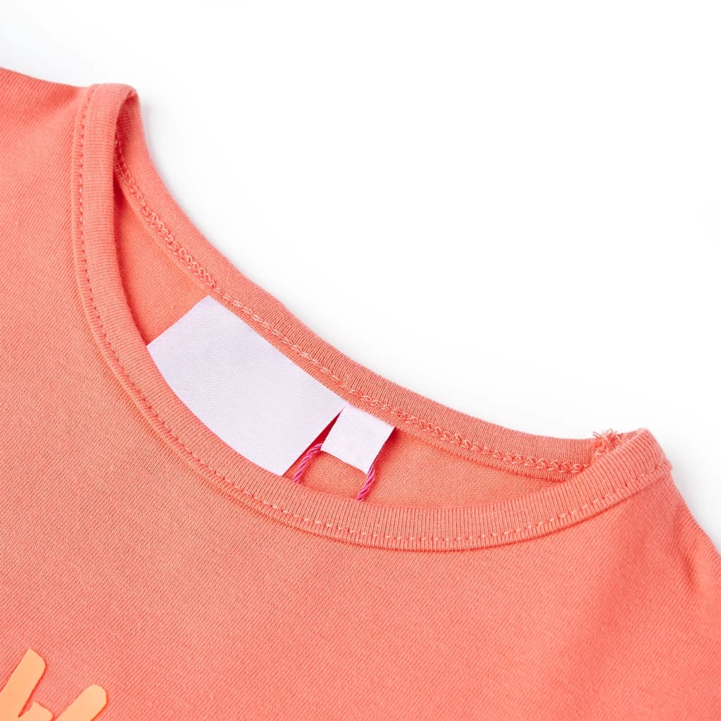 VidaXL Kindershirt 128 korallenfarben