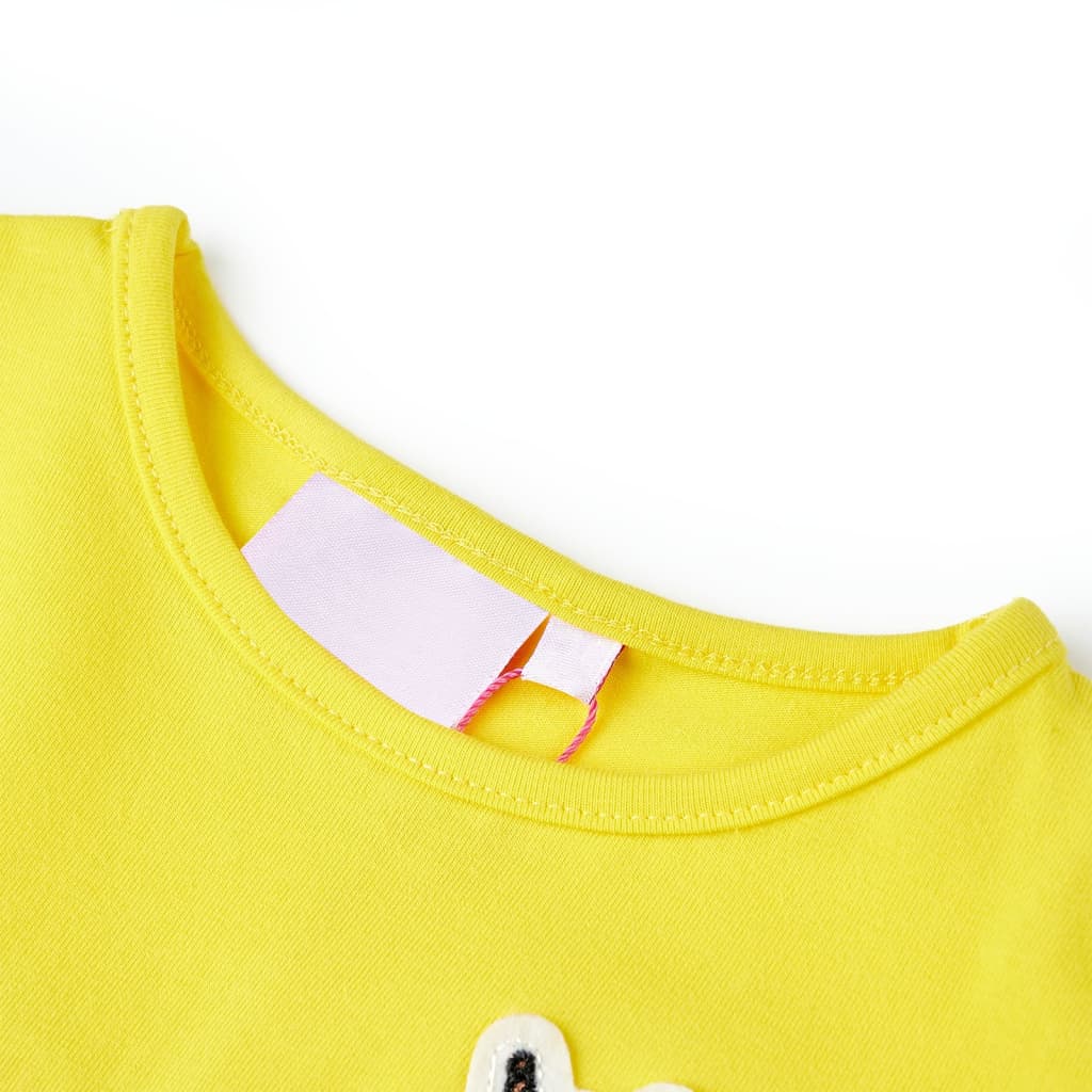 VidaXL Kindershirt 140 leuchtendes Gelb