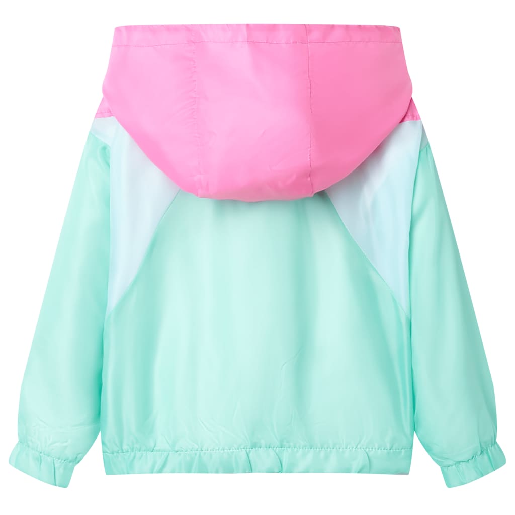 VidaXL Kinderjacke mit Kapuze und Reißverschluss 104 mehrfarbig