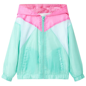 Vidaxl Kinderjacke mit Kapuze und Reißverschluss 116 mehrfarbig