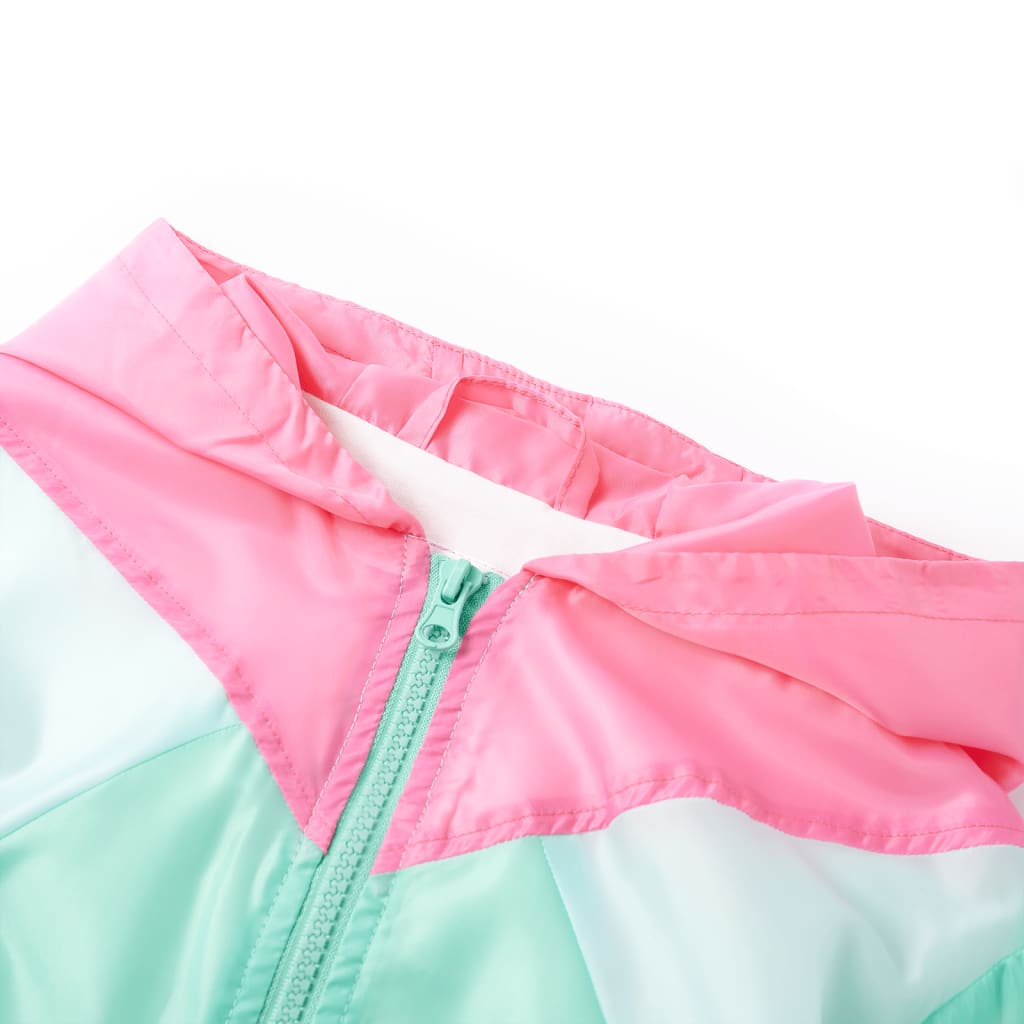VidaXL Kinderjacke mit Kapuze und Reißverschluss 116 mehrfarbig