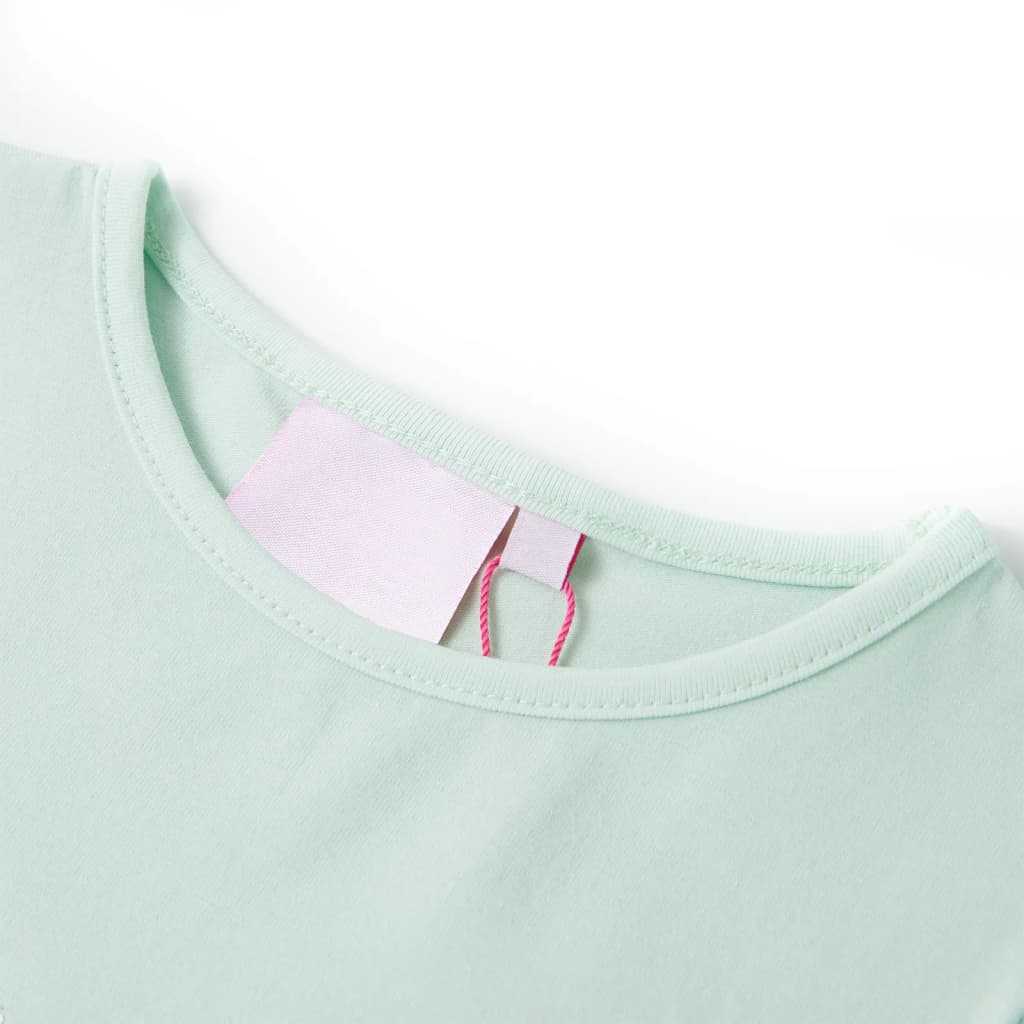 VidaXL Kindershirt mit Flügelärmeln 104 helle Mintfarbe