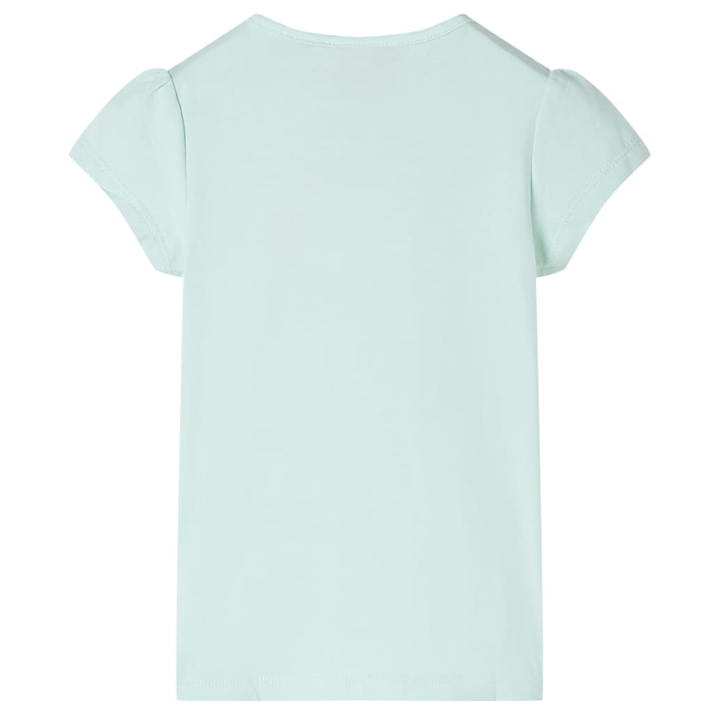 VidaXL Kindershirt mit Flügelärmeln 128 helle Mintfarbe