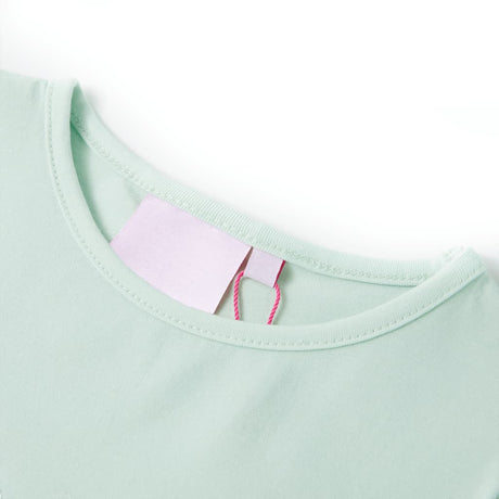 VidaXL Kindershirt mit Flügelärmeln 128 helle Mintfarbe