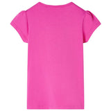 VidaXL Kindershirt mit Flügelärmeln 128 Dunkelrosa