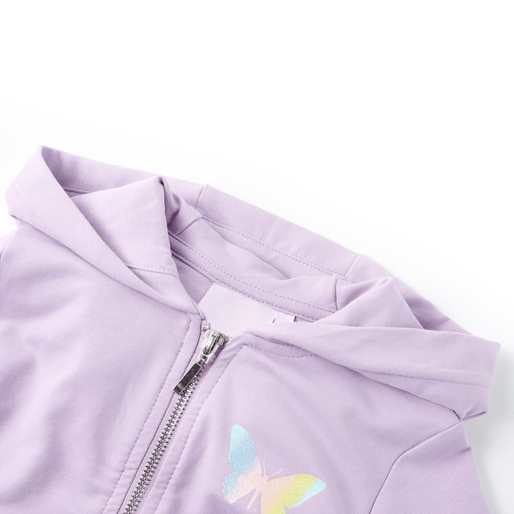 VidaXL Kinderstrickjacke mit Kapuze 92 Flieder