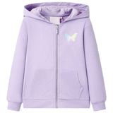 VidaXL Kinderstrickjacke mit Kapuze 128 Flieder