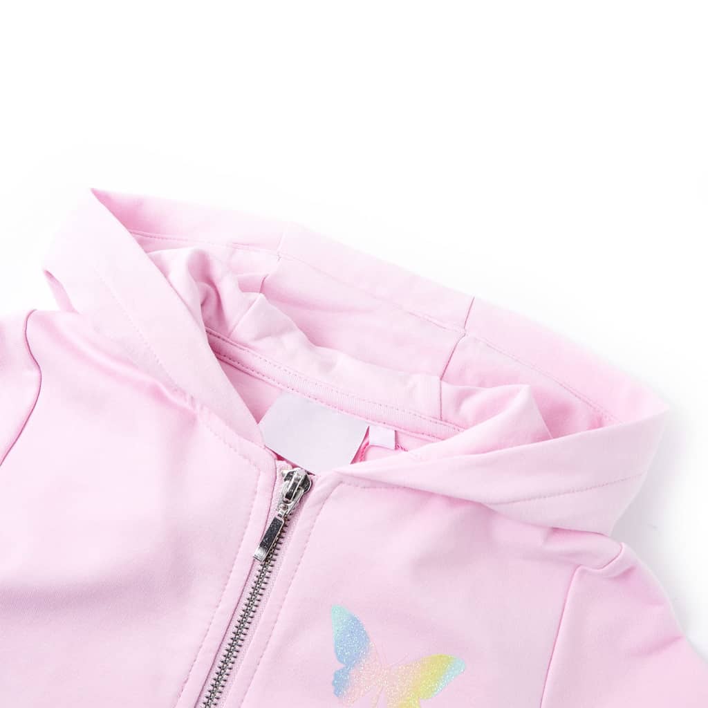 VidaXL Kinderstrickjacke mit Kapuze 92 Hellrosa