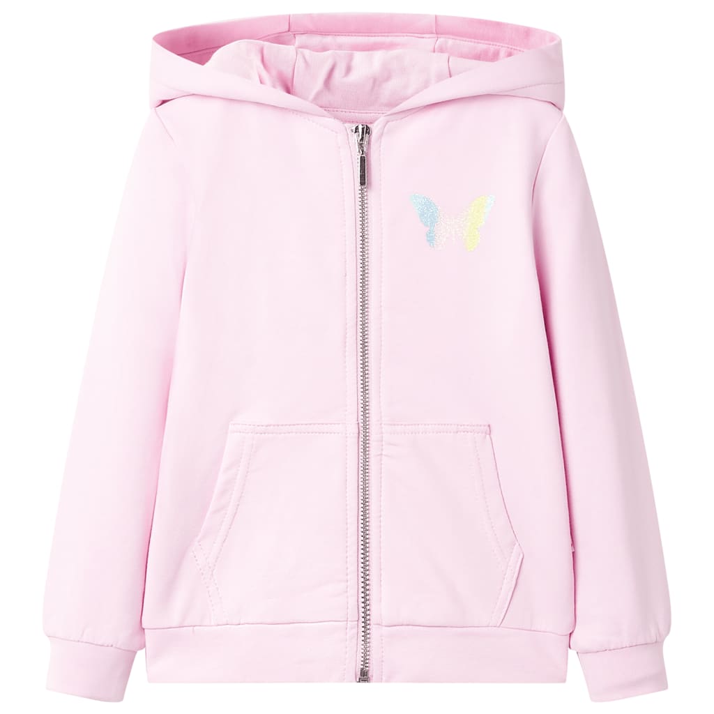 VidaXL Kinderstrickjacke mit Kapuze 116 Hellrosa