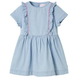 VidaXL Kinderkleid mit Rüschen 92 zartblau