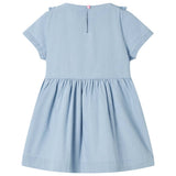 VidaXL Kinderkleid mit Rüschen 104 zartblau